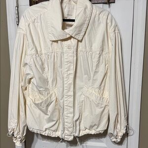 Anthropologie Cream Utility Jacket